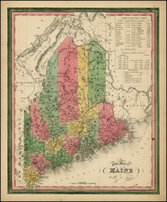 New England and Maine Map By Henry Schenk Tanner