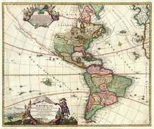 World, Western Hemisphere, South America and America Map By Johann Baptist Homann