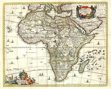 Africa and Africa Map By Nicolaes Visscher I