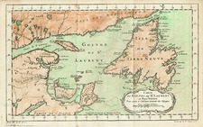 Canada Map By Jacques Nicolas Bellin