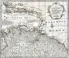 Caribbean and South America Map By Emanuel Bowen