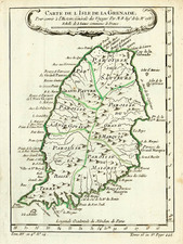 Caribbean Map By Jacques Nicolas Bellin