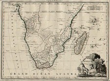 Africa and South Africa Map By Conrad Malte-Brun