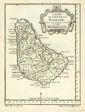 Caribbean Map By Jacques Nicolas Bellin