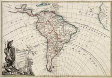 South America Map By Jean Janvier  &  Giovanni Antonio Rizzi-Zannoni