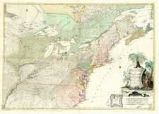 United States, Mid-Atlantic, Southeast and Midwest Map By Johann Christoph Rhode