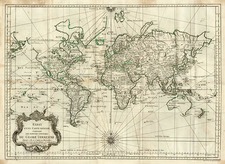 World, World, Australia & Oceania, Australia, Oceania and New Zealand Map By Jacques Nicolas Bellin