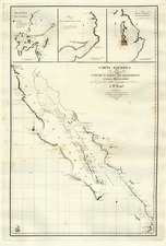 Mexico, Baja California and California Map By Aaron Arrowsmith