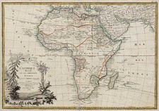 Africa and Africa Map By Jean Janvier  &  Giovanni Antonio Rizzi-Zannoni