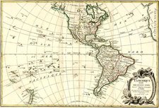 South America and America Map By Jean Janvier  &  Giovanni Antonio Rizzi-Zannoni