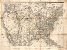 United States, Texas and Rocky Mountains Map By Traugott Bromme