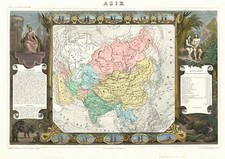 Asia and Asia Map By Victor Levasseur