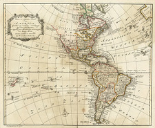 South America and America Map By Willem Albert Bachienne