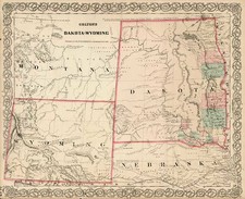 Plains and Rocky Mountains Map By G.W.  & C.B. Colton