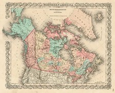 Alaska and Canada Map By Joseph Hutchins Colton