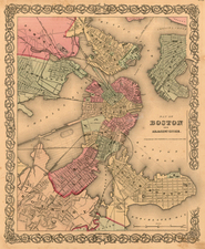 New England Map By Joseph Hutchins Colton