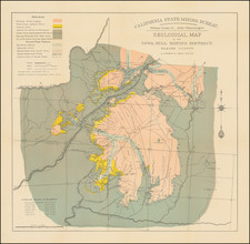 California and Geological Map By Britton & Rey