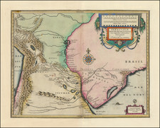 Argentina, Chile, Brazil, Paraguay & Bolivia and Uruguay Map By Willem Janszoon Blaeu