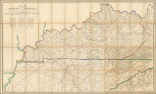 Kentucky and Tennessee Map By James Hervey Simpson / Charles E. Swann / Nathaniel Michler / Lorenzo Sitgreaves / U.S. Army Corps of Topographical Engineer