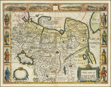 Alaska, China, Central Asia & Caucasus and Russia in Asia Map By John Speed