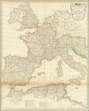 Europe and Mediterranean Map By Jean-Baptiste Bourguignon d'Anville