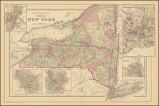 County Map of the State of New York By Samuel Augustus Mitchell Jr.