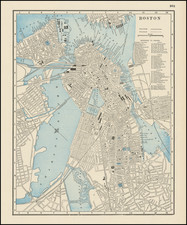 Boston Map By George F. Cram