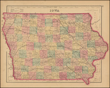 Iowa Map By O.W. Gray