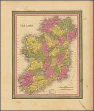 Ireland Map By Samuel Augustus Mitchell