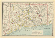 Connecticut Map By George F. Cram