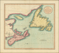 A New Map of Nova Scotia, Newfoundland &c. . . . 1807 By John Cary