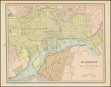 Virginia Map By George F. Cram