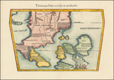 [ Southeast Asia ]  Tabula Nova Indiae orientalis & meridionalis By Lorenz Fries