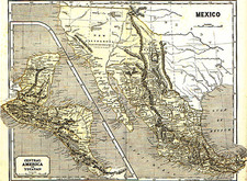 Southwest, Mexico, Central America and California Map By Sidney Morse  &  Samuel Breese