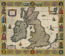 Magnae Britanniae et Hiberniae Tabula By Willem Janszoon Blaeu