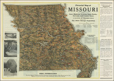 Missouri and Pictorial Maps Map By Arthur P. Moody