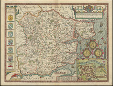 British Counties Map By John Speed