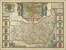 British Counties Map By John Speed