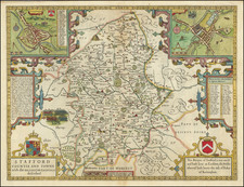 British Counties Map By John Speed