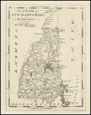 New Hampshire Map By Mathew Carey