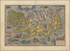 Iceland Map By Abraham Ortelius