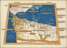 Cartina Geografica Vintage Mappamondo Politico Proiezione Azimutale Fusi  Orari