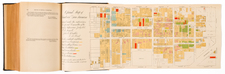 (San Francisco - Chinatown) Official Map of Chinatown in San Francisco Prepared under the supervision of the Special Committee of the Board of Supervisors July, 1885 [with:] San Francisco Municipal Reports For The Fiscal Year 1884-85, Ending June 30, 1885 By Anonymous / Willard Brigham Farwell