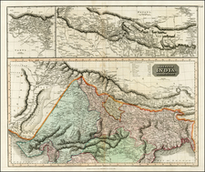 Asia, India and Central Asia & Caucasus Map By John Thomson