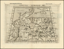 Baltic Countries, Denmark and Germany Map By Girolamo Ruscelli