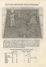 Europe, France, Italy, Mediterranean and Balearic Islands Map By Giovanni Antonio Magini