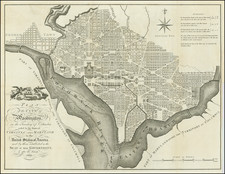 [ Washington DC ]   Plan of the City of Washington in the Territory of Columbia ceded by the States of Virginia and Maryland to the United States of America and by them established as the Seat of their Government after the Year 1800 By John Russell