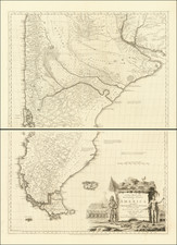 [ Patagonia / Chile / Argentina ]   A New Map of the Southern Parts of America taken from Manuscript Maps made in the Country and a Survey of the Eastern Coast made by Order of the King of Spain.