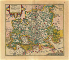 Süddeutschland Map By Abraham Ortelius