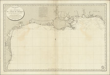 Carte Reduite de la Partie Septentrionale Du Golfe Du Mexique Depuis Laguna Madre jusqua la Cote de la Floride D'apres les Novelles Cartes Espagnoles . . . 1826 By Depot de la Marine